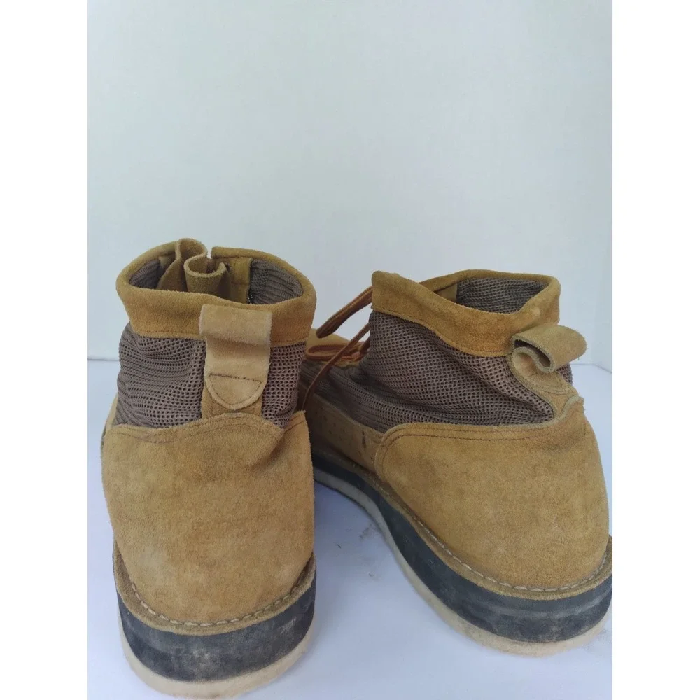 Danner Suede Mesh Work‎ Boots Tan Brown Made in USA Mens Lace Up Utility Boots